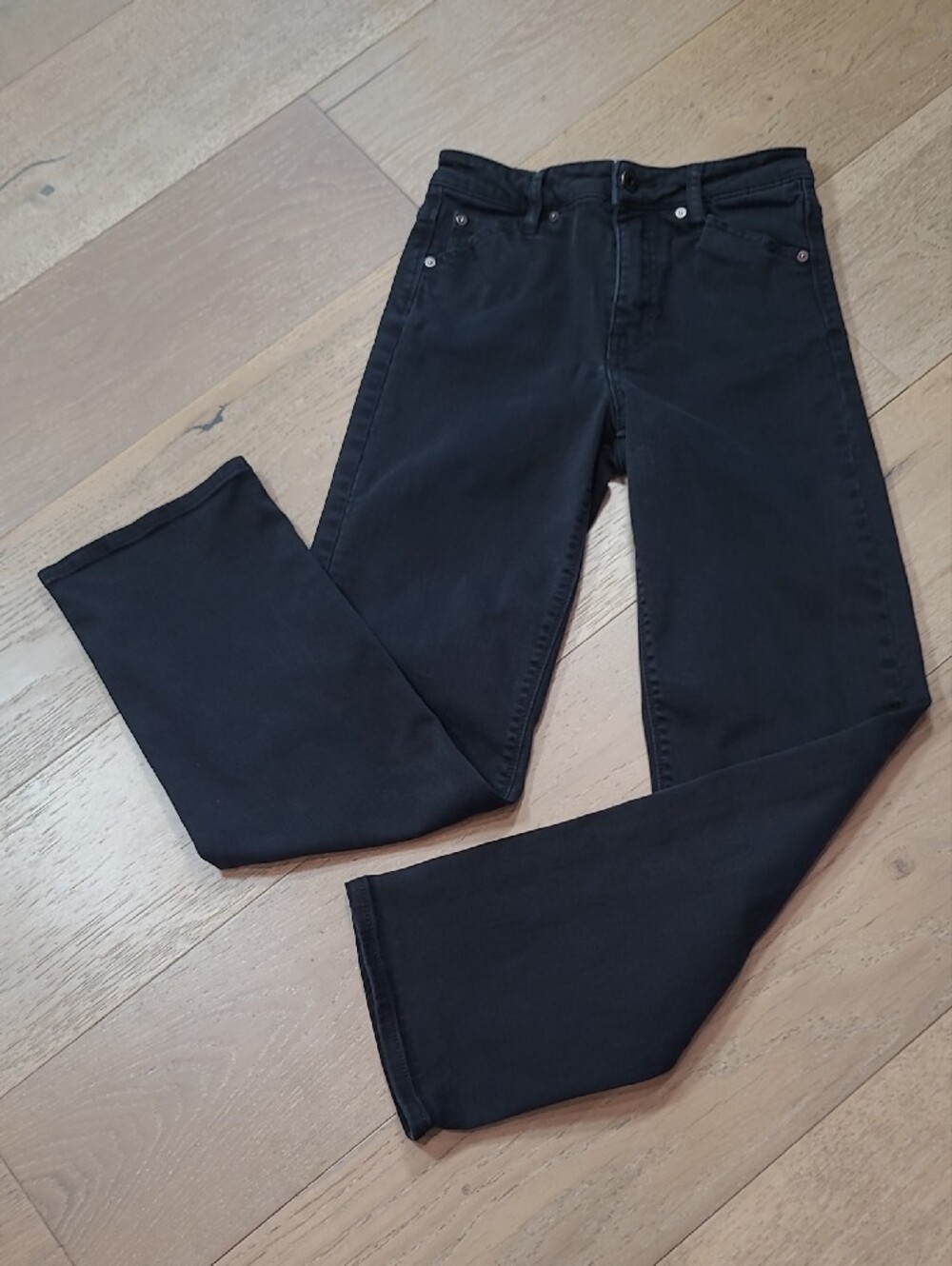 Roark Jeans Women's sz 25 HWY 395 Black Stovepipe Straight Leg Denim